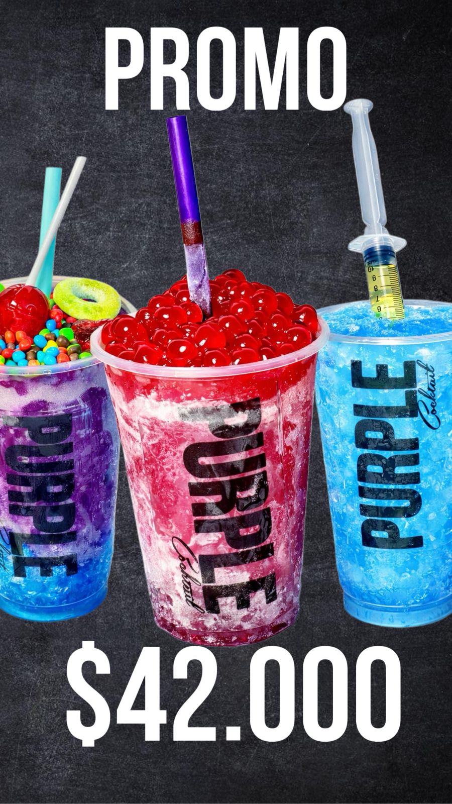 COMBO 3 GRANIZADOS CON LICOR